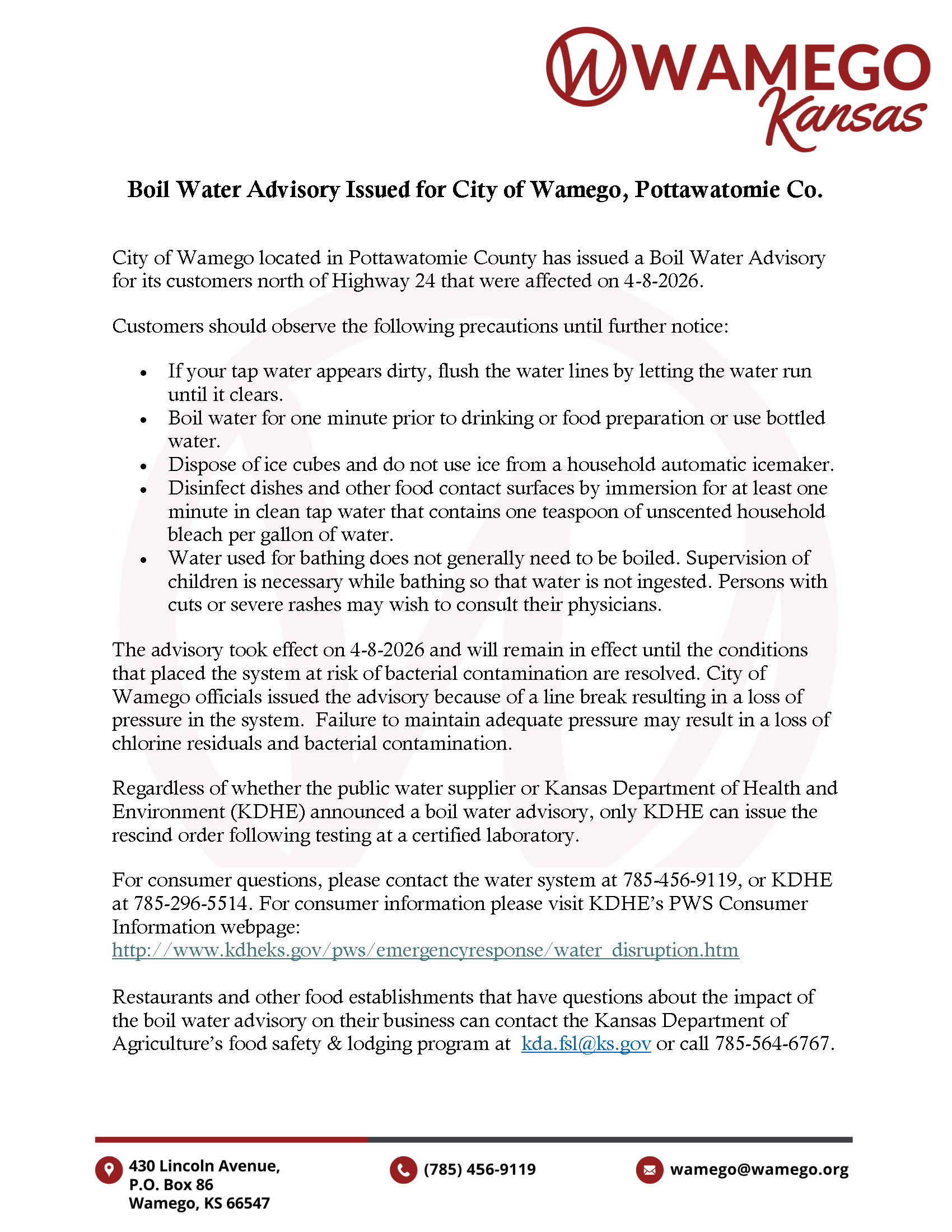 City of Wamego News Image